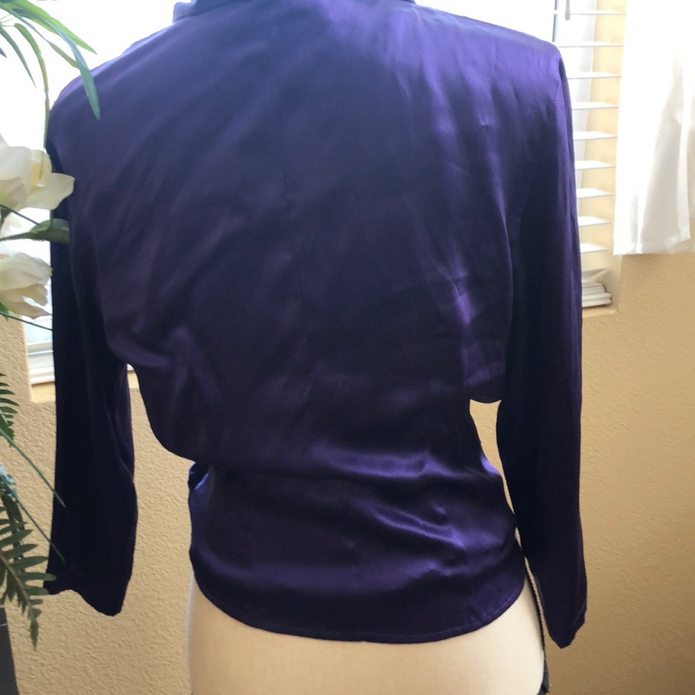 Tracy M Silk Wrap Blouse - Picture 4 of 5